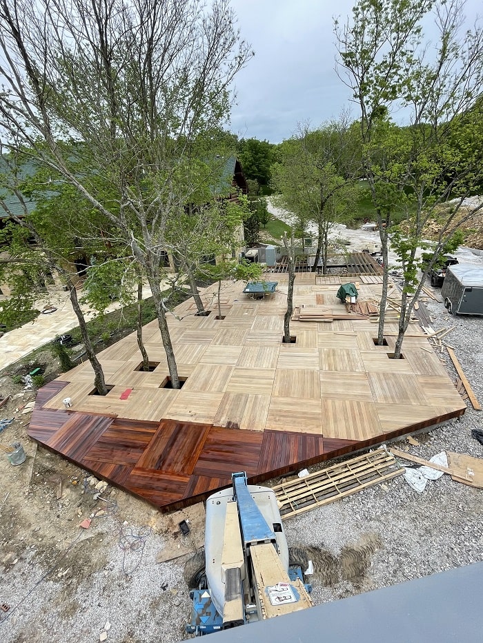 8th acre of Ipe decking