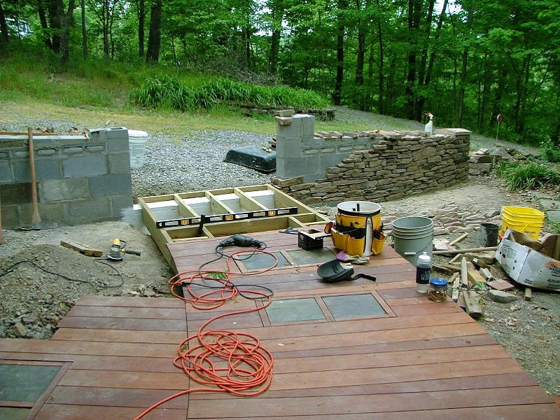 Construction of Georgia Ipe Walkway