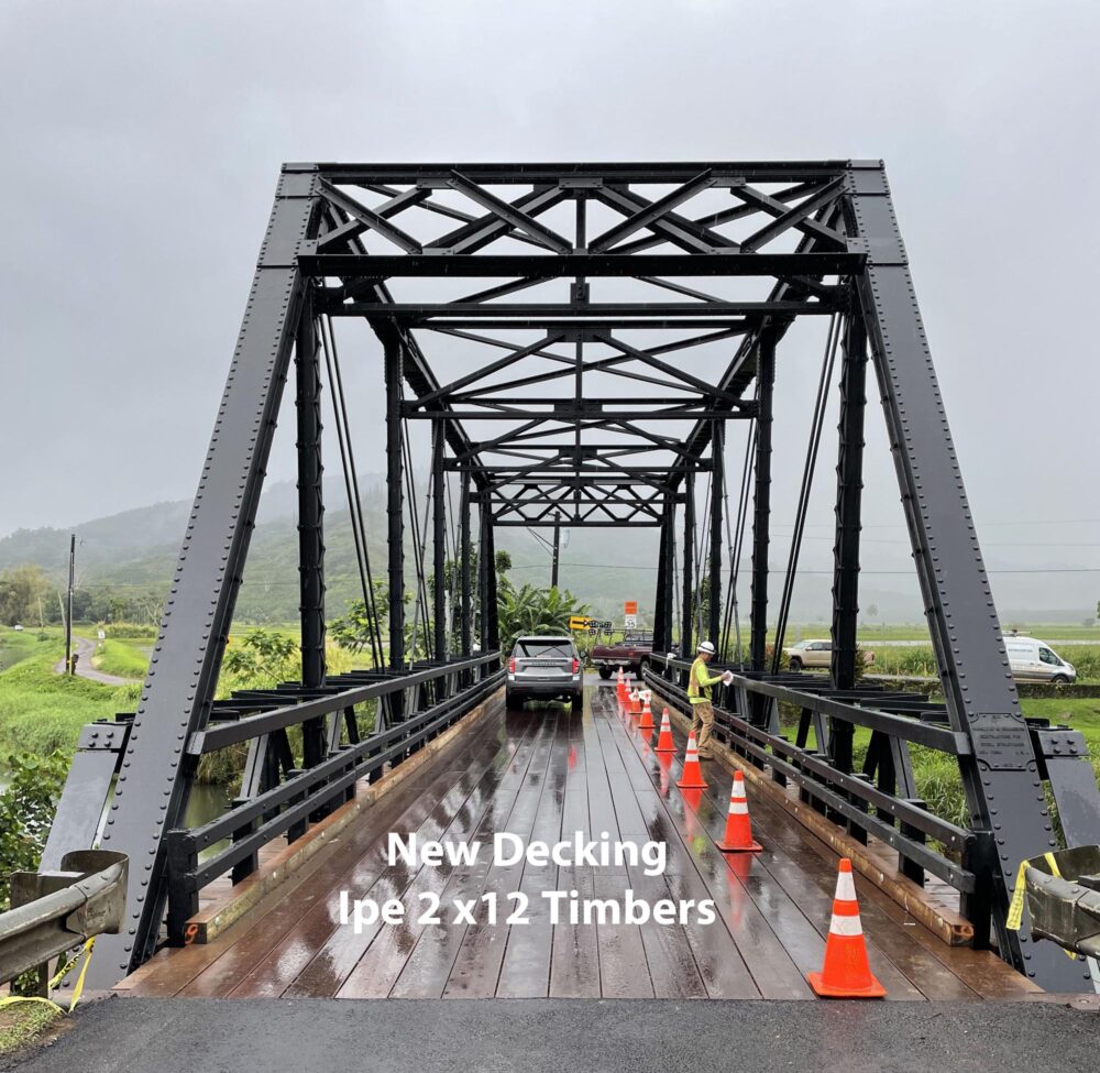 alt key Ipe New Hanalei Bridge in Kauai