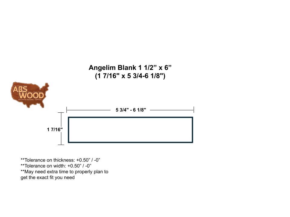 Angelim Blank 1 1_2 x 6 Angelim Blank 1 1_2 x 6