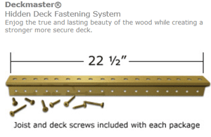 Hidden Fastners on Ipe Decking - deckmaster-hidden-system-300